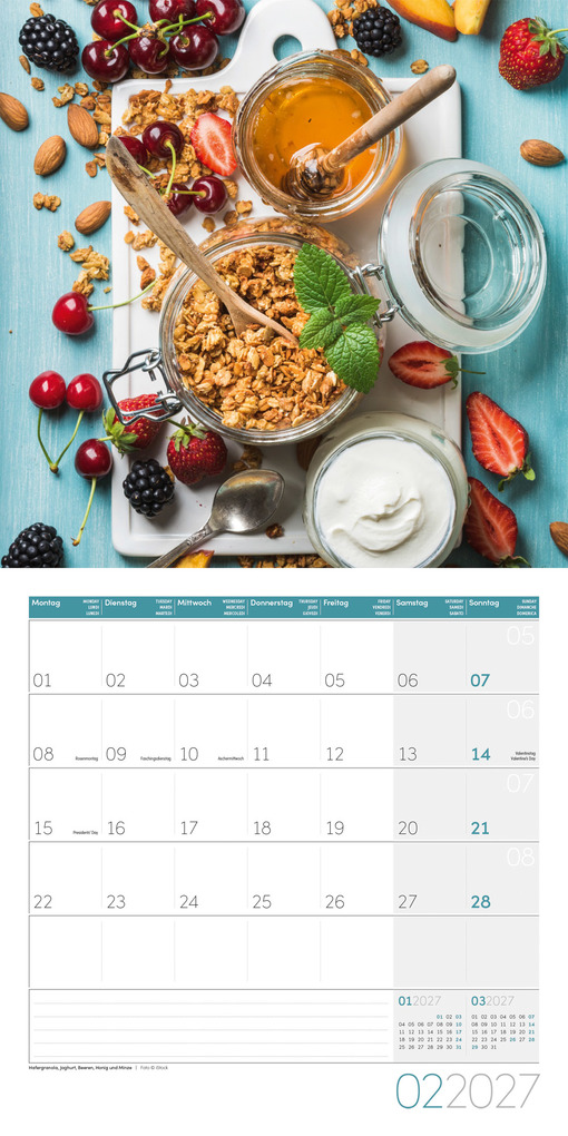 Weitere Ansicht: Food Kalender 2027 - 30x30 - Art12 | Ackermann Kunstverlag GmbH