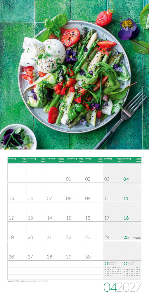Weitere Ansicht: Food Kalender 2027 - 30x30 - Art12 | Ackermann Kunstverlag GmbH