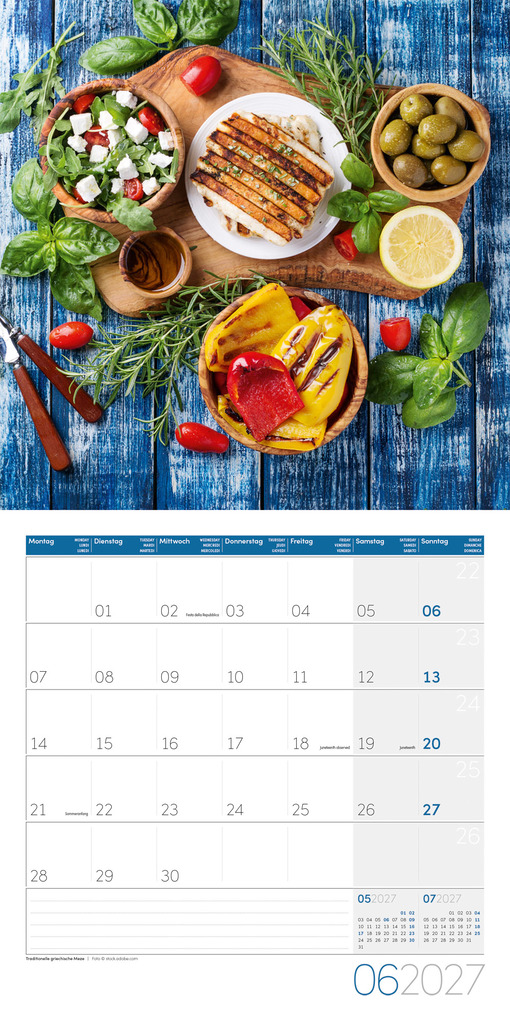 Weitere Ansicht: Food Kalender 2027 - 30x30 - Art12 | Ackermann Kunstverlag GmbH
