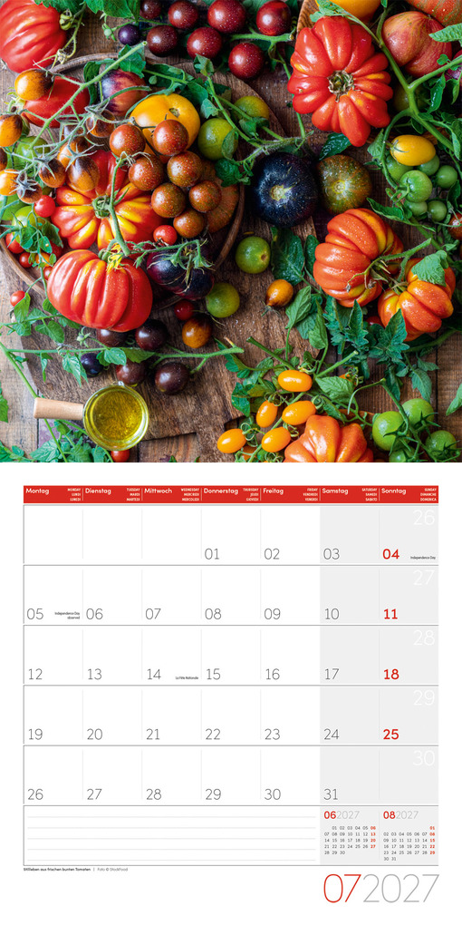 Weitere Ansicht: Food Kalender 2027 - 30x30 - Art12 | Ackermann Kunstverlag GmbH
