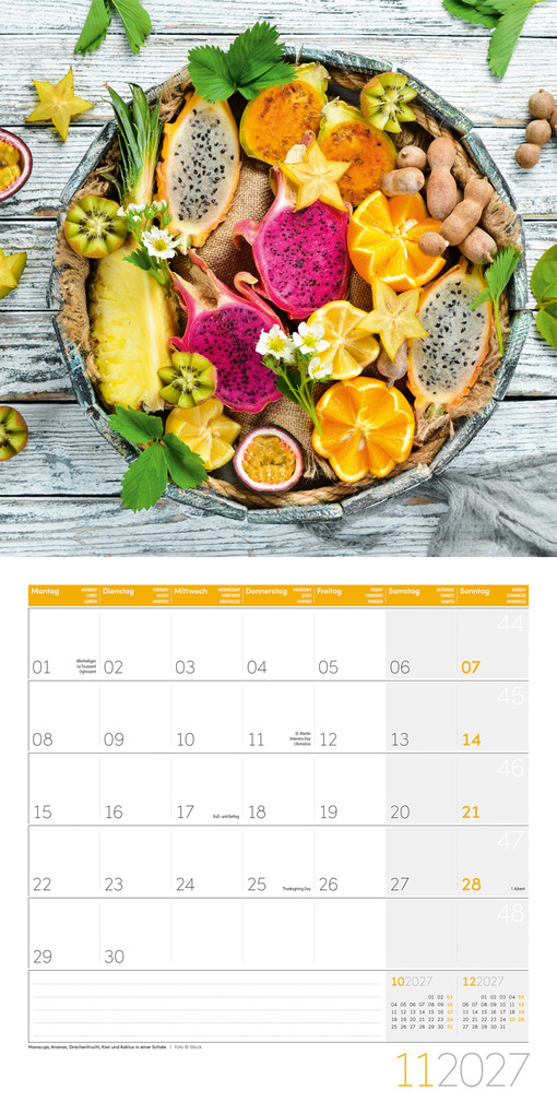 Weitere Ansicht: Food Kalender 2027 - 30x30 - Art12 | Ackermann Kunstverlag GmbH