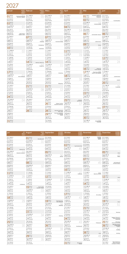 Weitere Ansicht: Elefanten Kalender 2027 - 30x30 - Art12 | Ackermann Kunstverlag GmbH