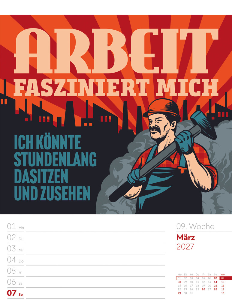 Weitere Ansicht: Klartext Sprüchekalender Wochenplaner 2027 | Ackermann Kunstverlag GmbH