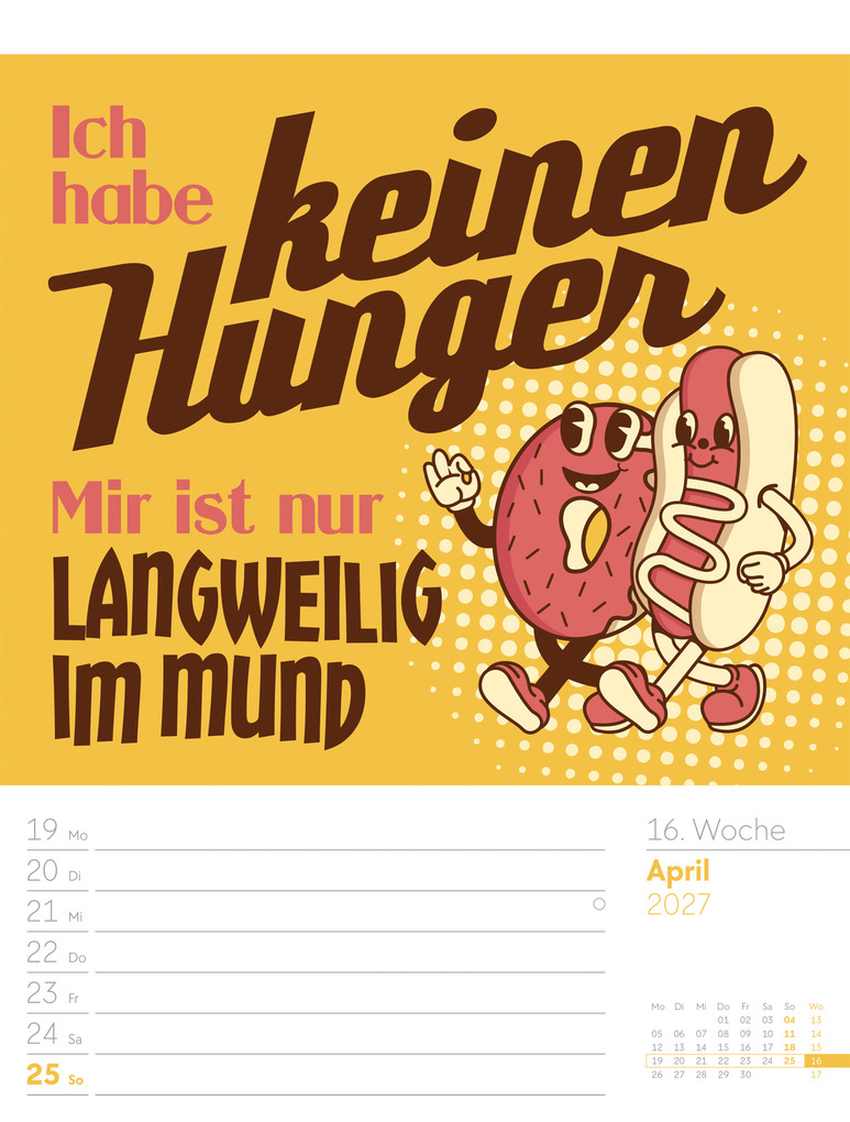 Weitere Ansicht: Klartext Sprüchekalender Wochenplaner 2027 | Ackermann Kunstverlag GmbH