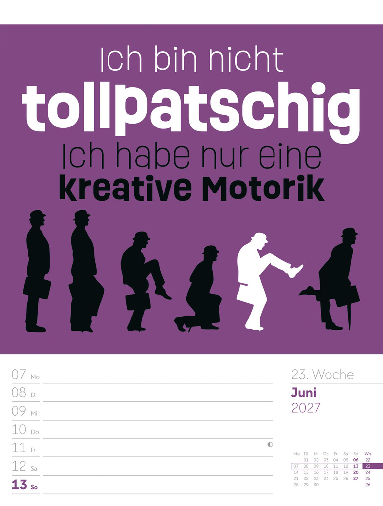 Weitere Ansicht: Klartext Sprüchekalender Wochenplaner 2027 | Ackermann Kunstverlag GmbH