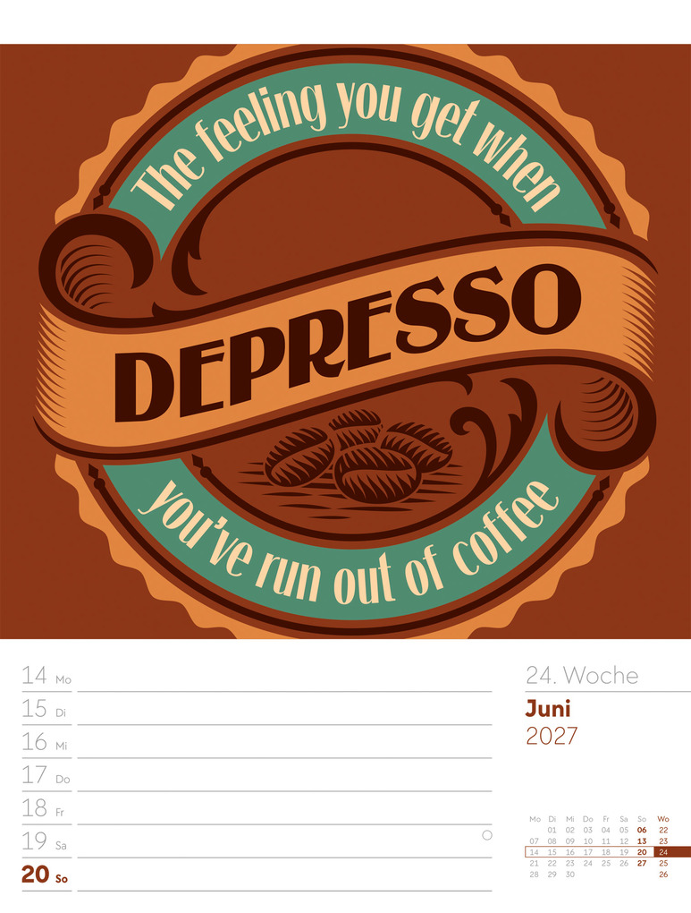 Weitere Ansicht: Klartext Sprüchekalender Wochenplaner 2027 | Ackermann Kunstverlag GmbH