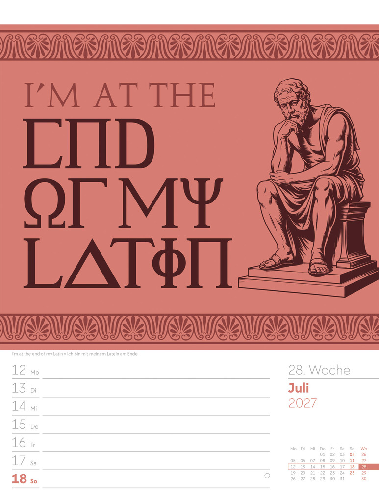 Weitere Ansicht: Klartext Sprüchekalender Wochenplaner 2027 | Ackermann Kunstverlag GmbH