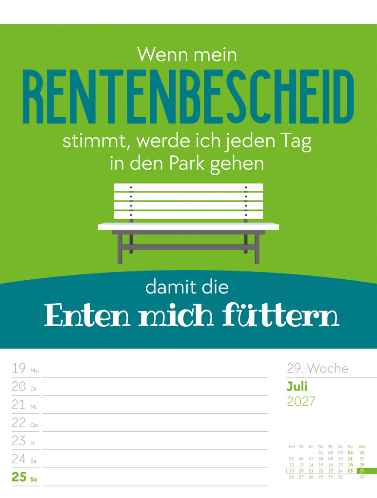 Weitere Ansicht: Klartext Sprüchekalender Wochenplaner 2027 | Ackermann Kunstverlag GmbH