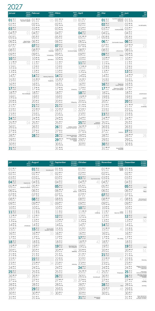 Weitere Ansicht: Otter Kalender 2027 - 30x30 - Art12 | Ackermann Kunstverlag GmbH