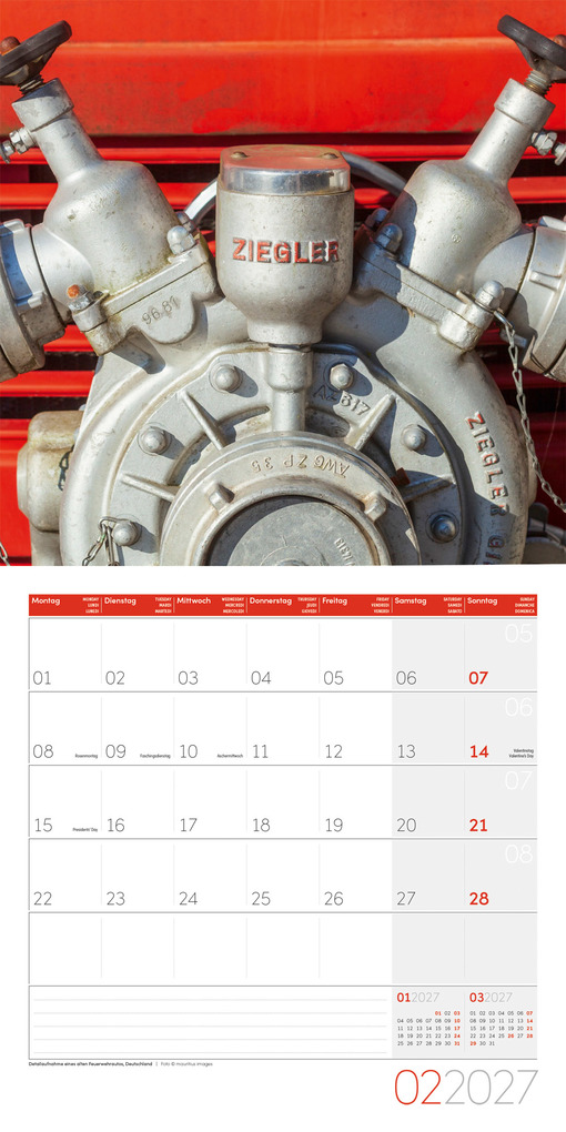 Weitere Ansicht: Feuerwehr Kalender 2027 - 30x30 - Art12 | Ackermann Kunstverlag GmbH
