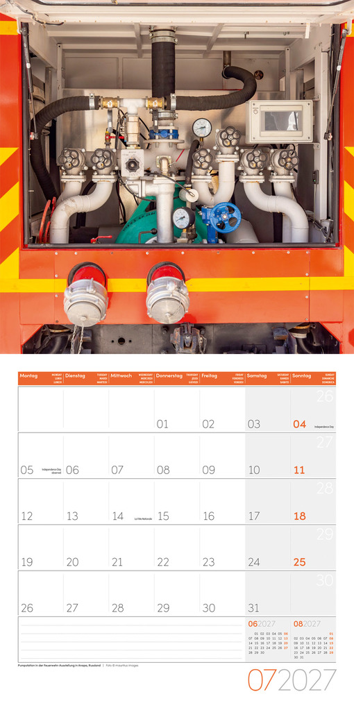 Weitere Ansicht: Feuerwehr Kalender 2027 - 30x30 - Art12 | Ackermann Kunstverlag GmbH