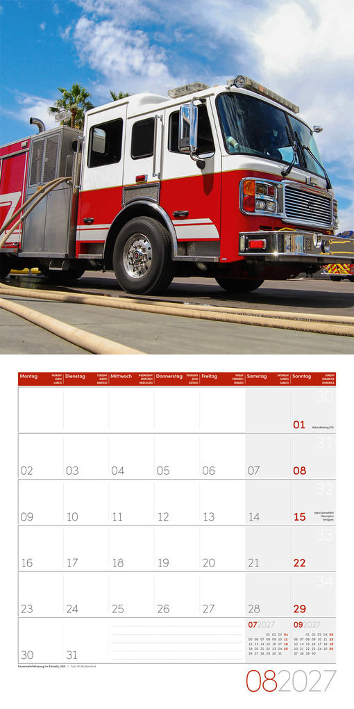 Weitere Ansicht: Feuerwehr Kalender 2027 - 30x30 - Art12 | Ackermann Kunstverlag GmbH