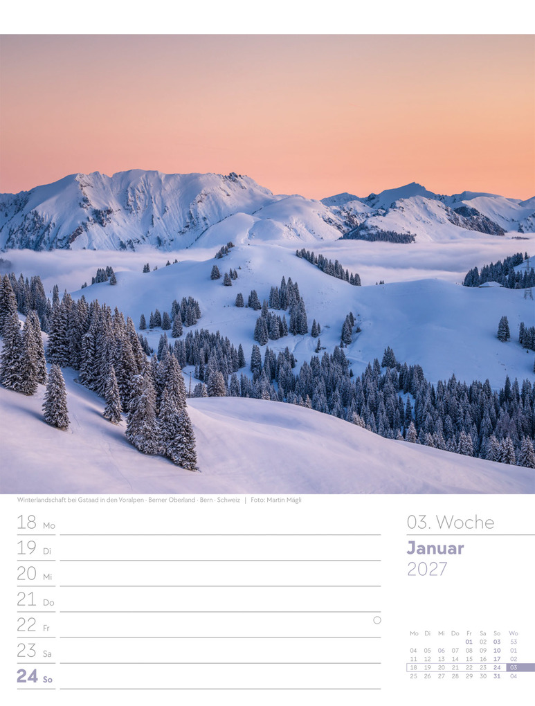Weitere Ansicht: Faszination Alpenwelt Wochenplaner Kalender 2027 | Ackermann Kunstverlag GmbH