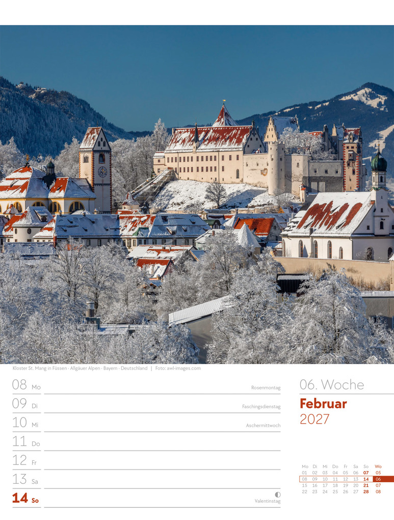 Weitere Ansicht: Faszination Alpenwelt Wochenplaner Kalender 2027 | Ackermann Kunstverlag GmbH