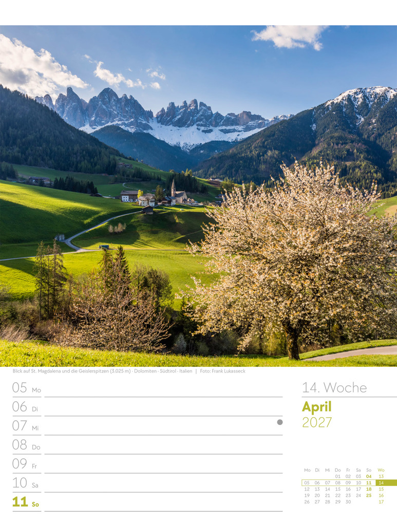 Weitere Ansicht: Faszination Alpenwelt Wochenplaner Kalender 2027 | Ackermann Kunstverlag GmbH