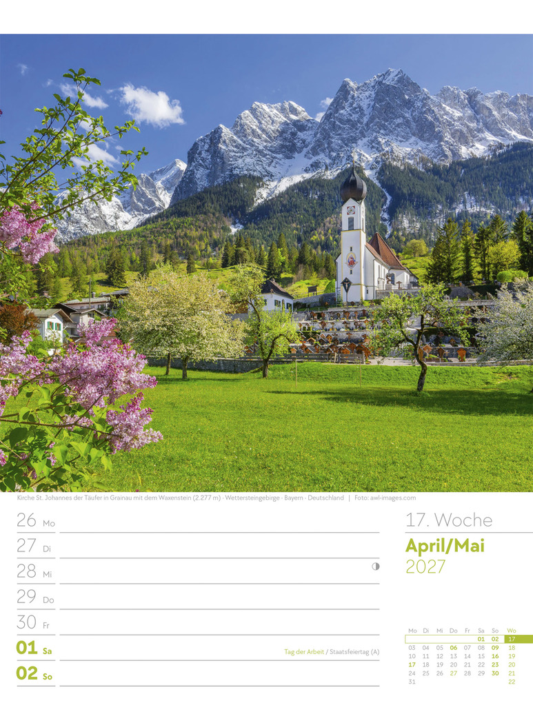 Weitere Ansicht: Faszination Alpenwelt Wochenplaner Kalender 2027 | Ackermann Kunstverlag GmbH
