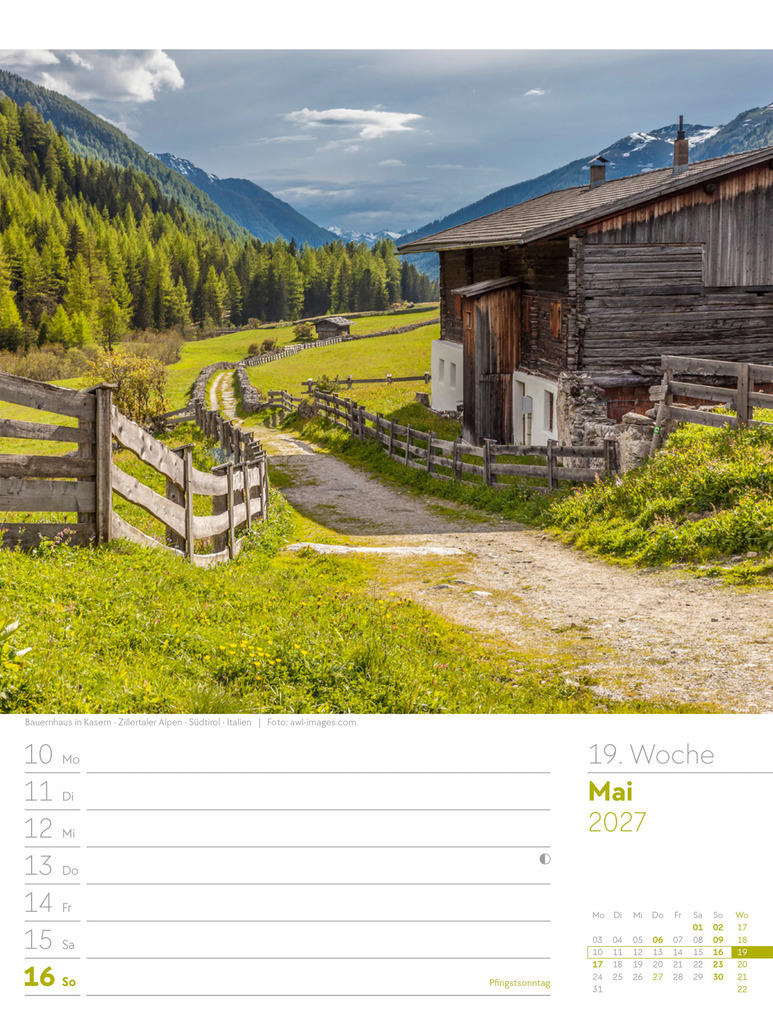 Weitere Ansicht: Faszination Alpenwelt Wochenplaner Kalender 2027 | Ackermann Kunstverlag GmbH