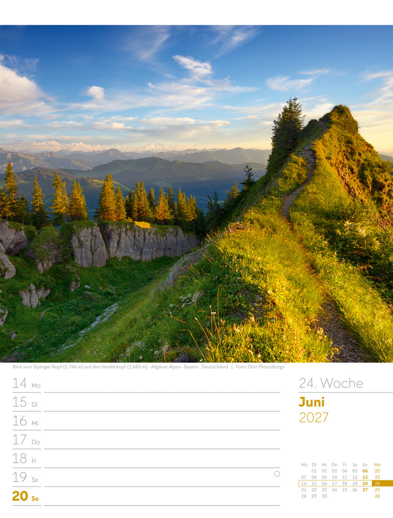 Weitere Ansicht: Faszination Alpenwelt Wochenplaner Kalender 2027 | Ackermann Kunstverlag GmbH