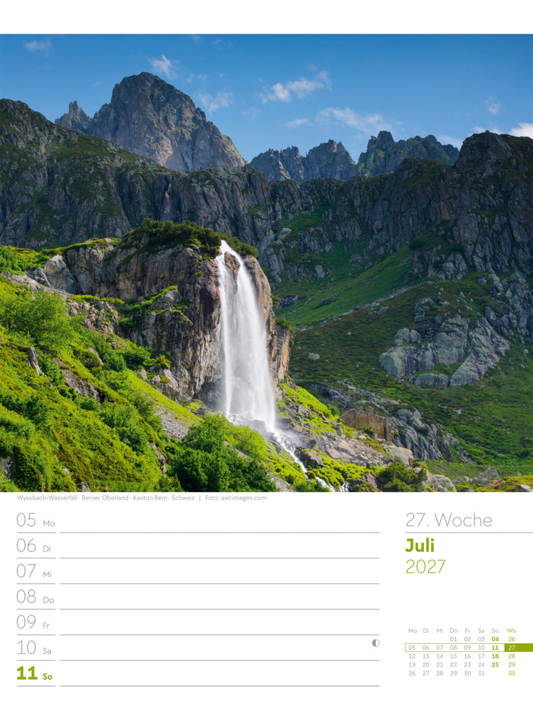 Weitere Ansicht: Faszination Alpenwelt Wochenplaner Kalender 2027 | Ackermann Kunstverlag GmbH