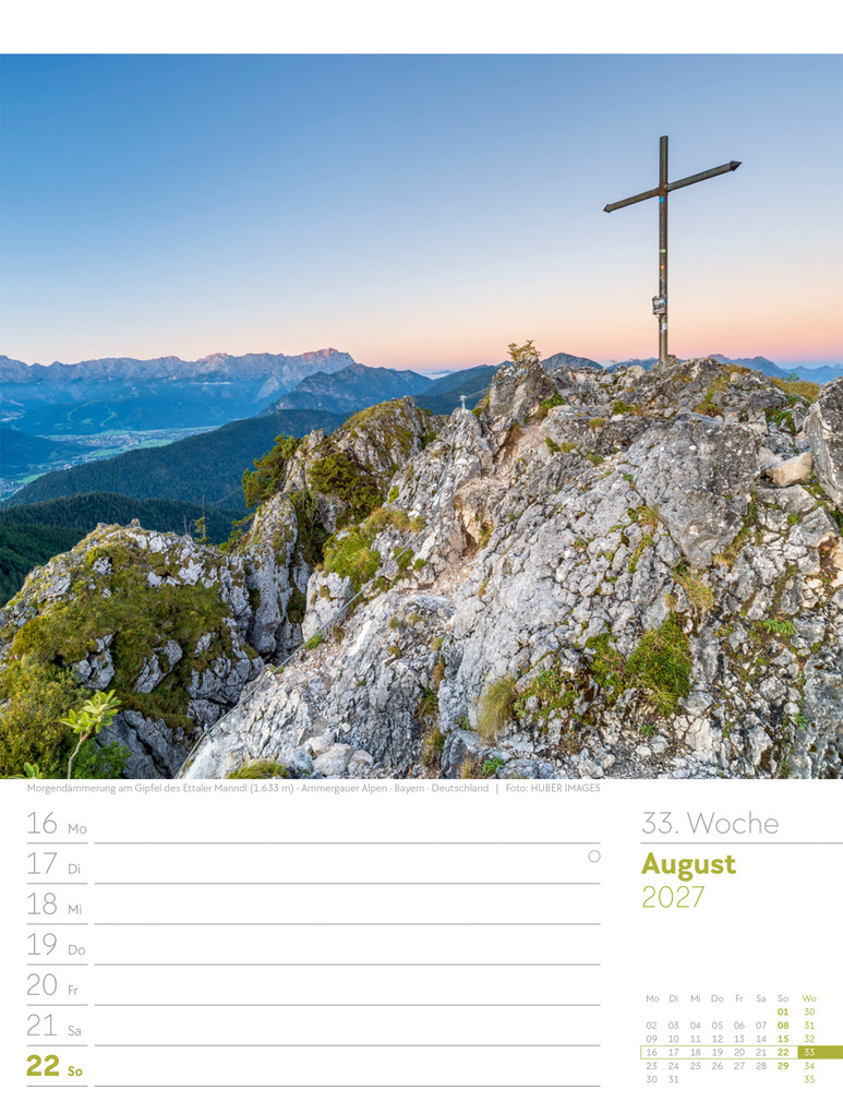 Weitere Ansicht: Faszination Alpenwelt Wochenplaner Kalender 2027 | Ackermann Kunstverlag GmbH