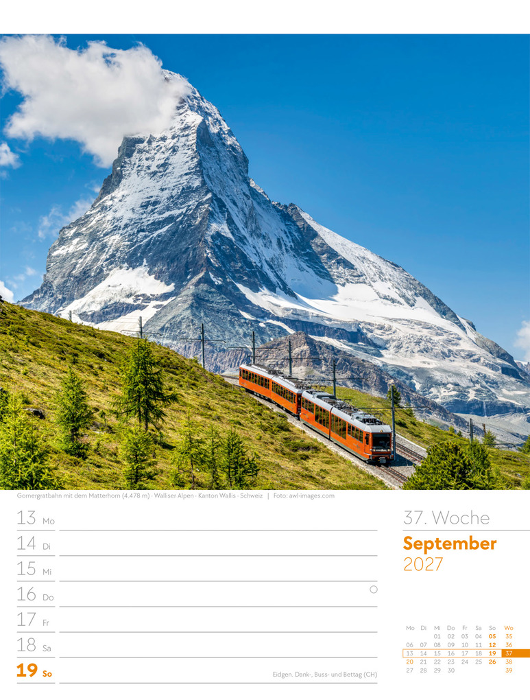 Weitere Ansicht: Faszination Alpenwelt Wochenplaner Kalender 2027 | Ackermann Kunstverlag GmbH
