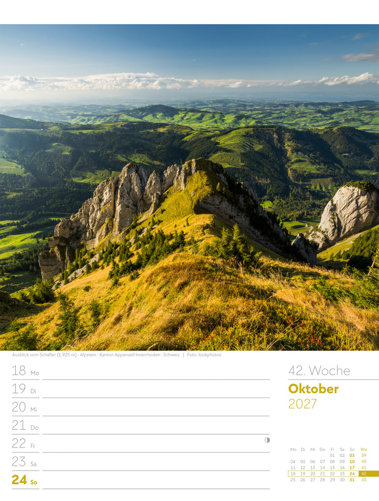 Weitere Ansicht: Faszination Alpenwelt Wochenplaner Kalender 2027 | Ackermann Kunstverlag GmbH