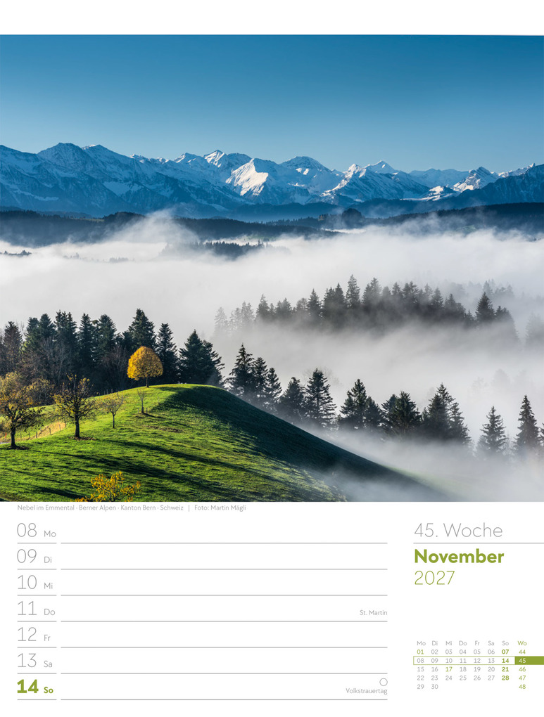 Weitere Ansicht: Faszination Alpenwelt Wochenplaner Kalender 2027 | Ackermann Kunstverlag GmbH