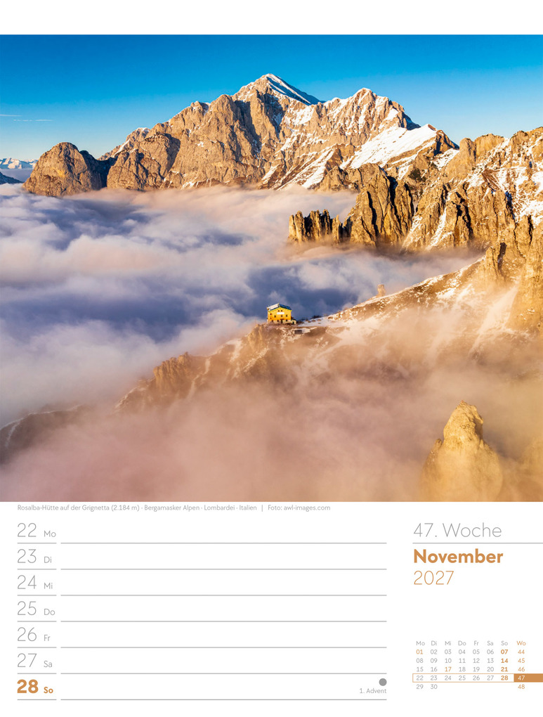 Weitere Ansicht: Faszination Alpenwelt Wochenplaner Kalender 2027 | Ackermann Kunstverlag GmbH
