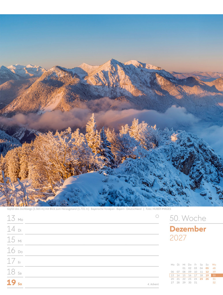 Weitere Ansicht: Faszination Alpenwelt Wochenplaner Kalender 2027 | Ackermann Kunstverlag GmbH