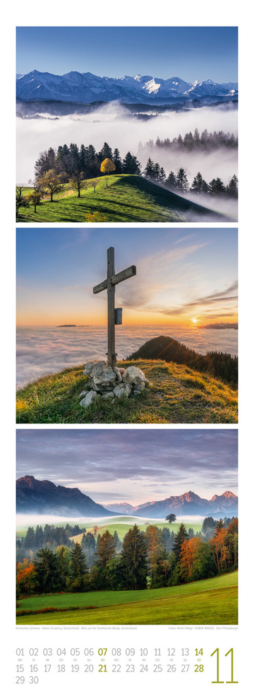 Weitere Ansicht: Bergzeit Triplet-Kalender 2027 | Ackermann Kunstverlag GmbH