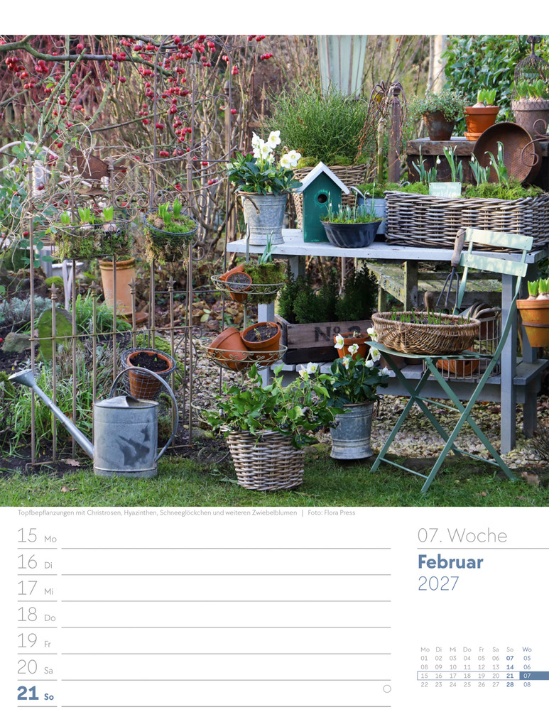 Weitere Ansicht: Gartenglück Wochenplaner Kalender 2027 | Ackermann Kunstverlag GmbH