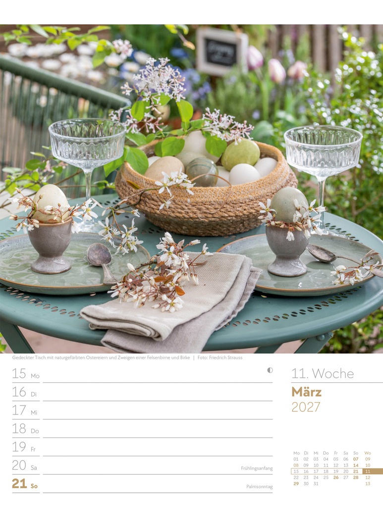 Weitere Ansicht: Gartenglück Wochenplaner Kalender 2027 | Ackermann Kunstverlag GmbH