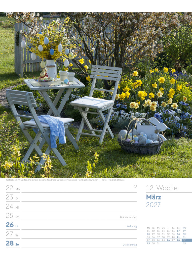 Weitere Ansicht: Gartenglück Wochenplaner Kalender 2027 | Ackermann Kunstverlag GmbH