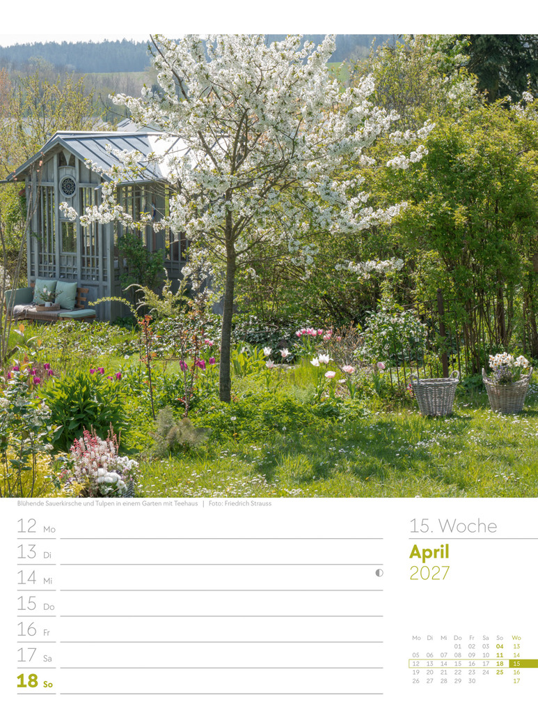 Weitere Ansicht: Gartenglück Wochenplaner Kalender 2027 | Ackermann Kunstverlag GmbH