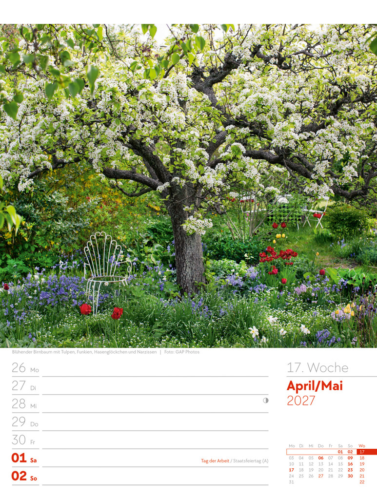 Weitere Ansicht: Gartenglück Wochenplaner Kalender 2027 | Ackermann Kunstverlag GmbH