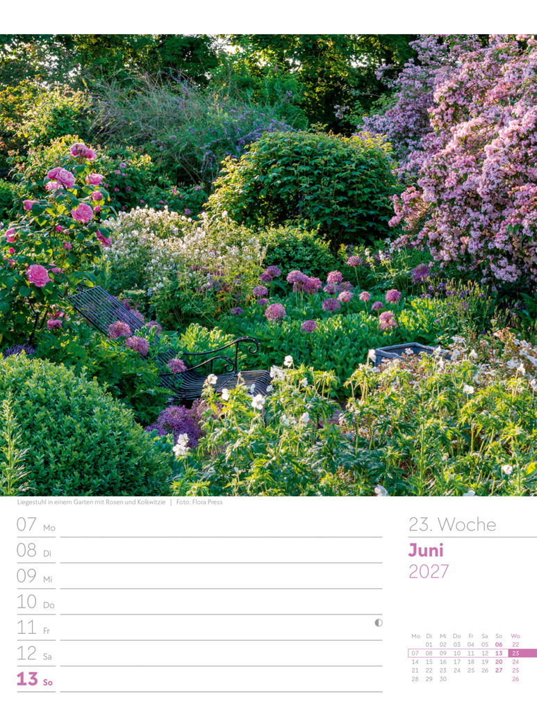 Weitere Ansicht: Gartenglück Wochenplaner Kalender 2027 | Ackermann Kunstverlag GmbH
