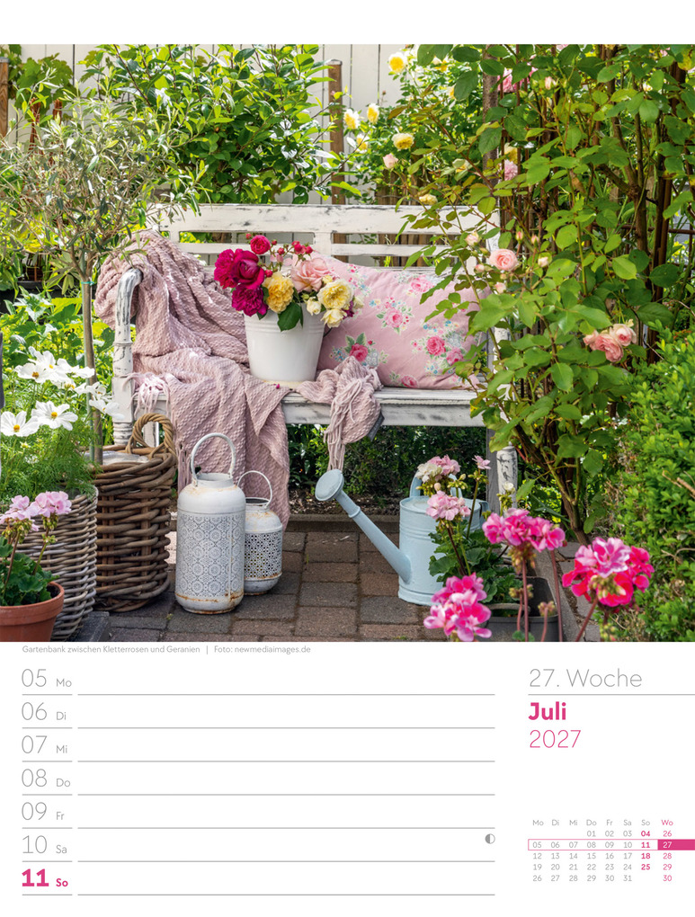 Weitere Ansicht: Gartenglück Wochenplaner Kalender 2027 | Ackermann Kunstverlag GmbH