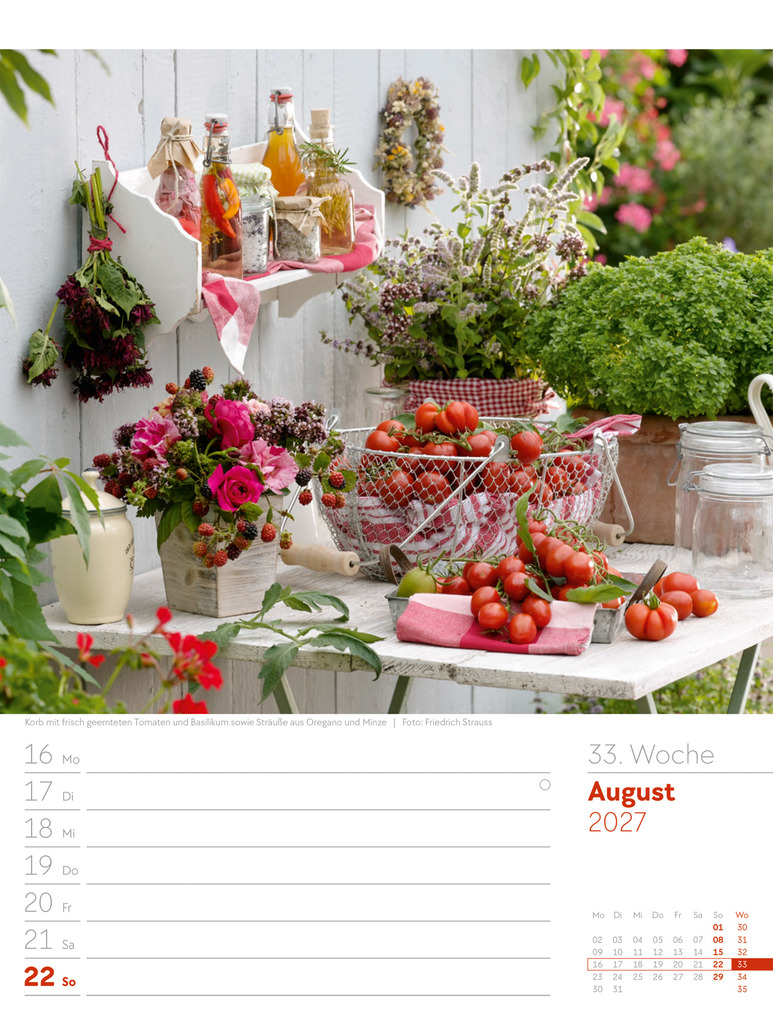 Weitere Ansicht: Gartenglück Wochenplaner Kalender 2027 | Ackermann Kunstverlag GmbH
