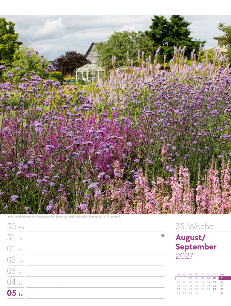 Weitere Ansicht: Gartenglück Wochenplaner Kalender 2027 | Ackermann Kunstverlag GmbH