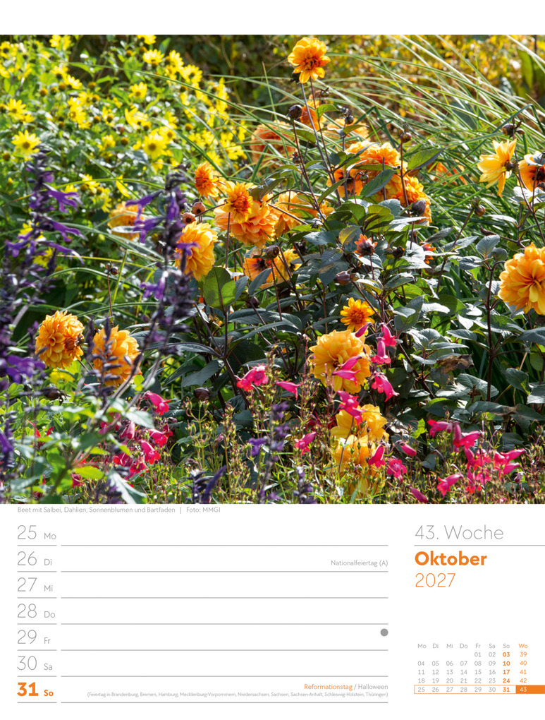 Weitere Ansicht: Gartenglück Wochenplaner Kalender 2027 | Ackermann Kunstverlag GmbH