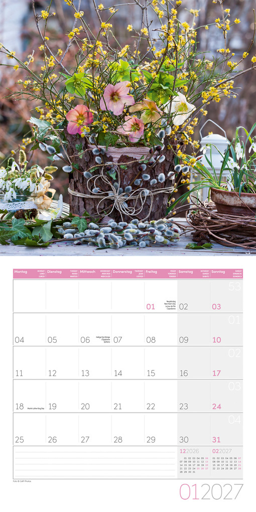 Weitere Ansicht: Blumenzauber Kalender 2027 - 30x30 - Art12 | Ackermann Kunstverlag GmbH