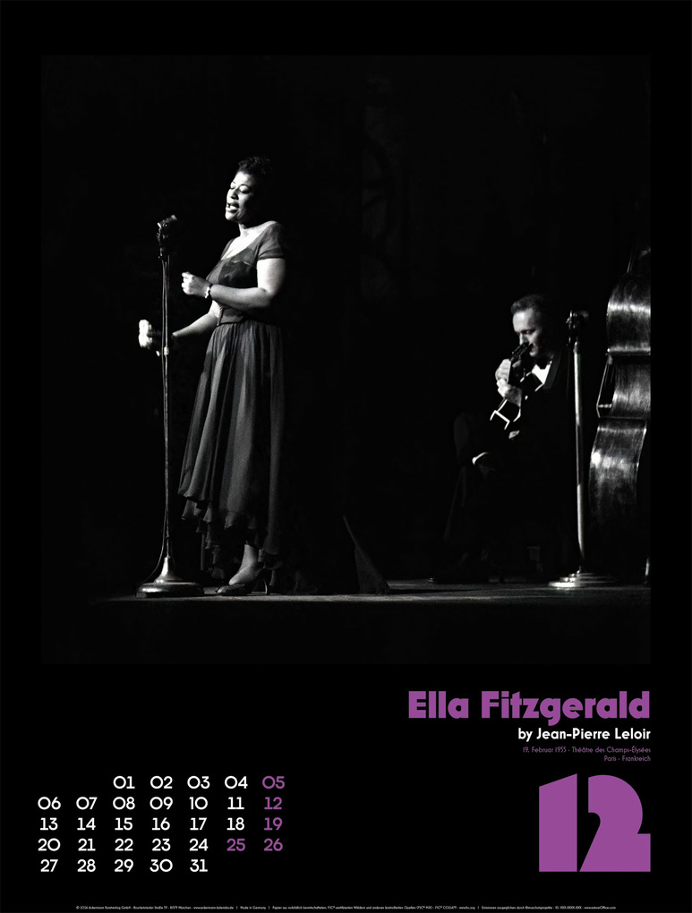 Weitere Ansicht: Jazz Kalender 2027 | Jean-Pierre Leloir, Ackermann Kunstverlag GmbH