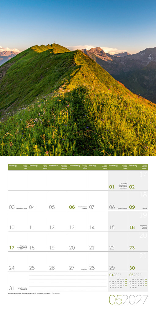 Weitere Ansicht: Alpen Kalender 2027 - 30x30 - Art12 | Ackermann Kunstverlag GmbH