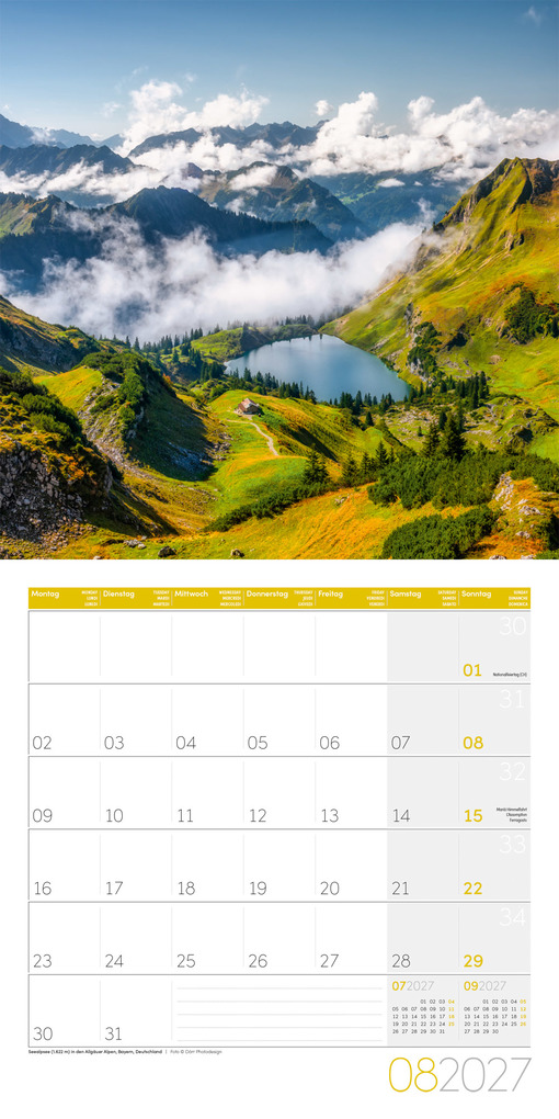Weitere Ansicht: Alpen Kalender 2027 - 30x30 - Art12 | Ackermann Kunstverlag GmbH