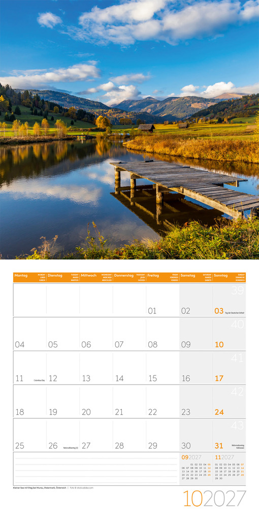 Weitere Ansicht: Alpen Kalender 2027 - 30x30 - Art12 | Ackermann Kunstverlag GmbH