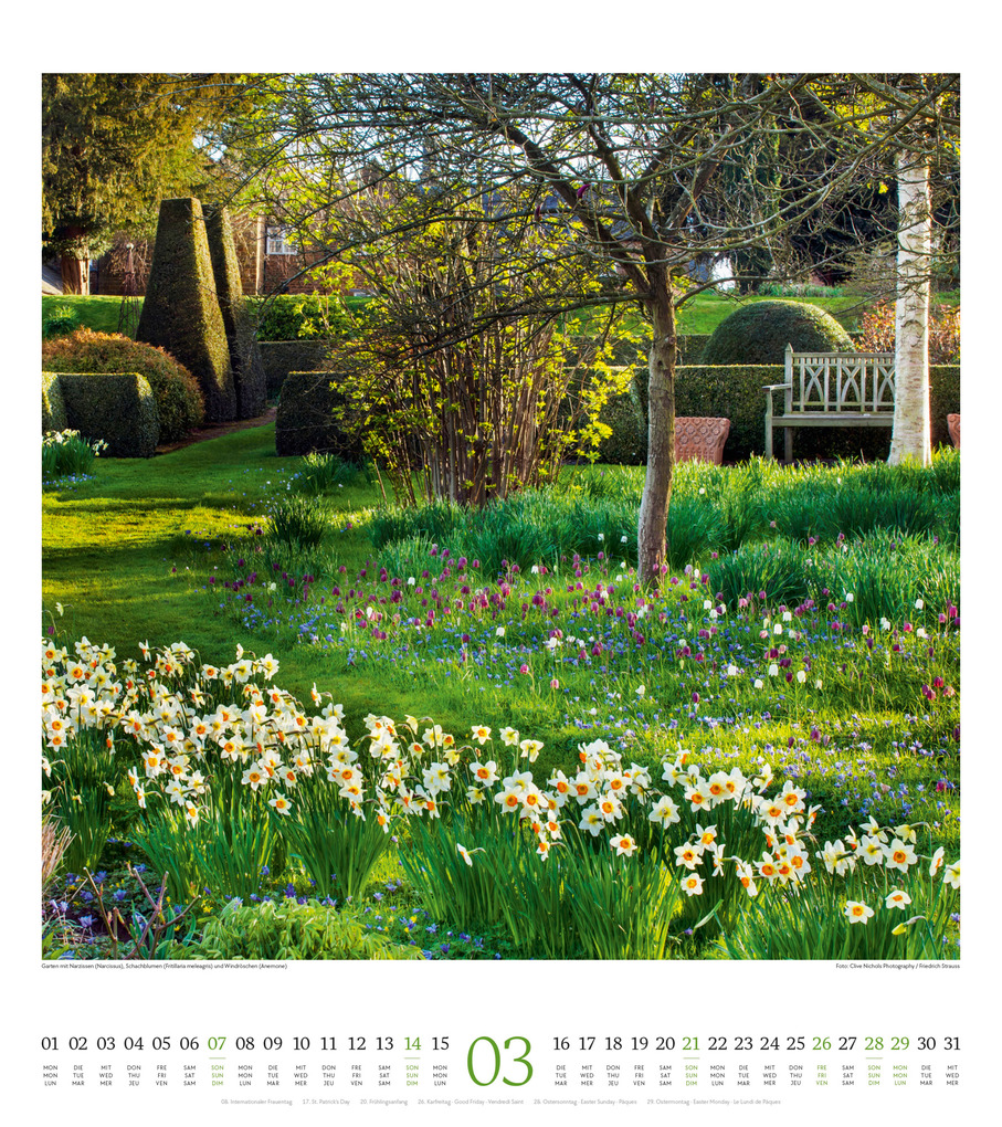 Weitere Ansicht: Paradiesische Gärten Kalender 2027 | Ackermann Kunstverlag GmbH