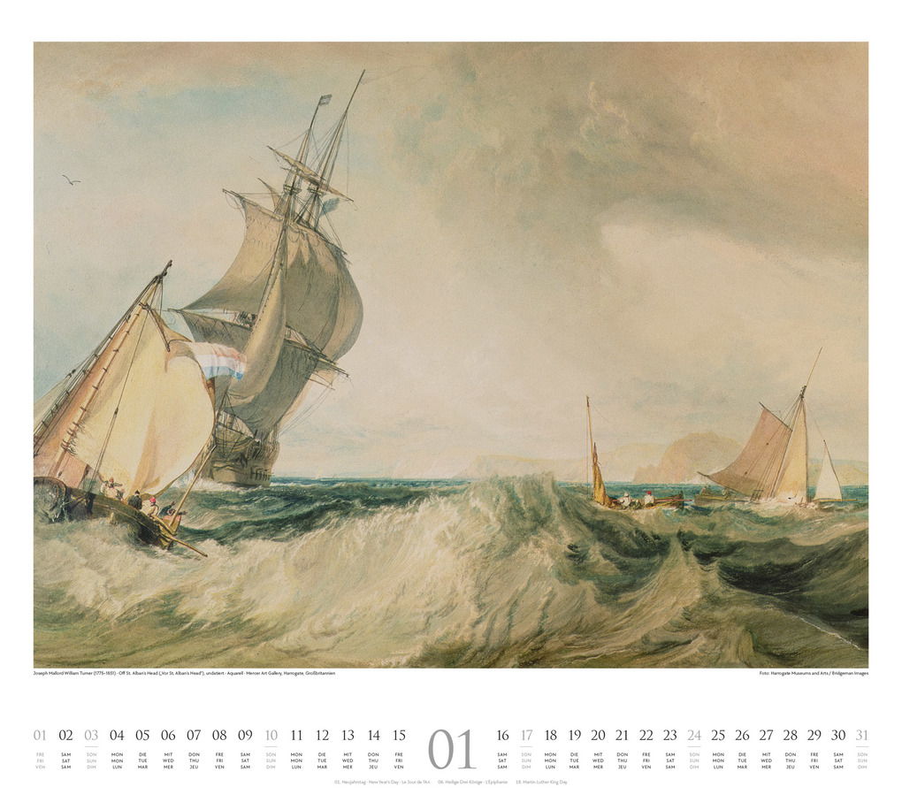 Weitere Ansicht: William Turner Kalender 2027 | William Turner, Ackermann Kunstverlag GmbH