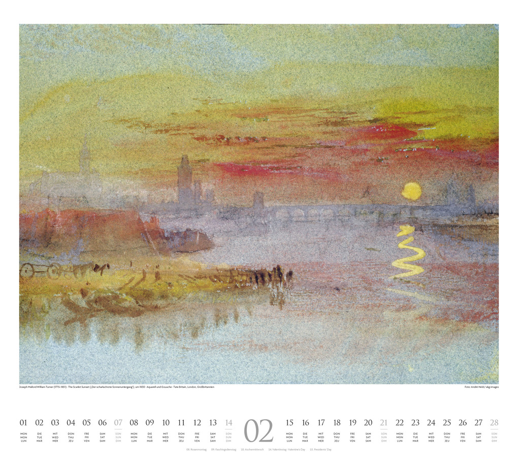 Weitere Ansicht: William Turner Kalender 2027 | William Turner, Ackermann Kunstverlag GmbH