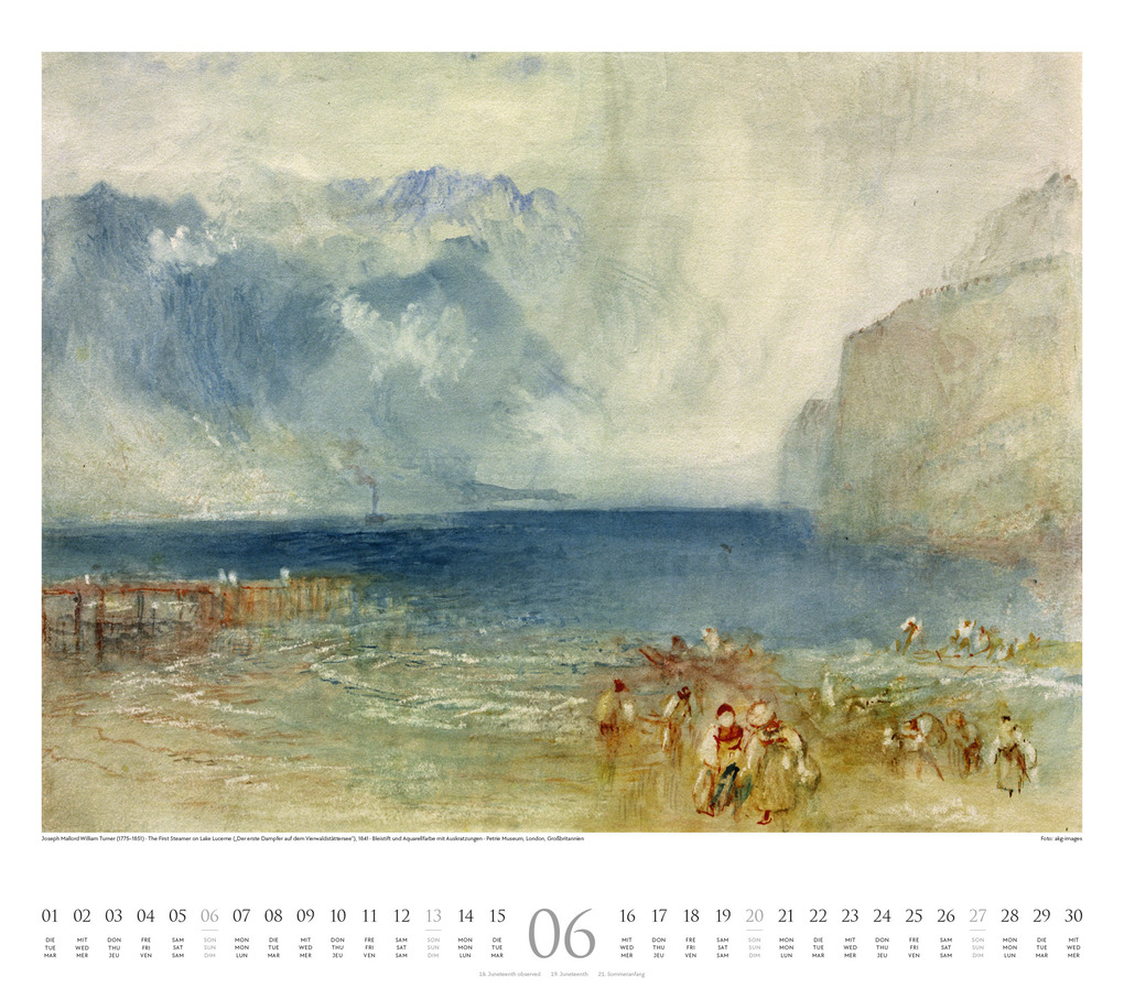 Weitere Ansicht: William Turner Kalender 2027 | William Turner, Ackermann Kunstverlag GmbH