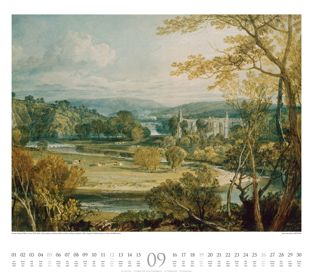Weitere Ansicht: William Turner Kalender 2027 | William Turner, Ackermann Kunstverlag GmbH
